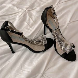 Betsy Johnson black sparkle heals